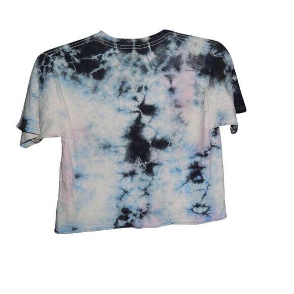 NICKELODEON Spongebob women's junior's medium tie-dye cropped graphic t-shirt - Picture 7 of 7